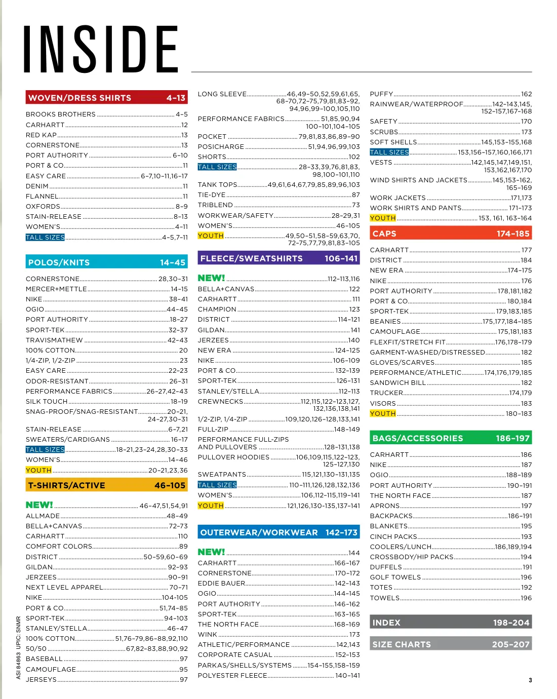 Essentials catalog, page 3 of 208.
