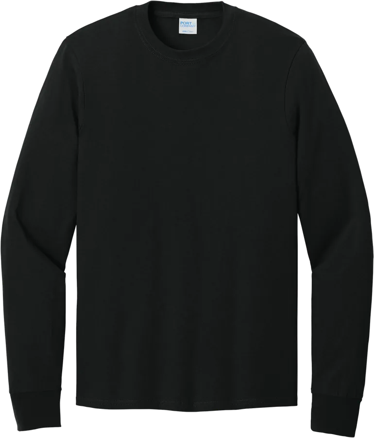 Long-sleeve tee, black.