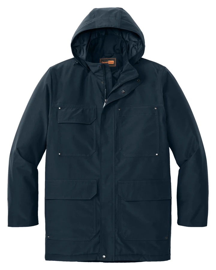 Insulated parka, navy.
