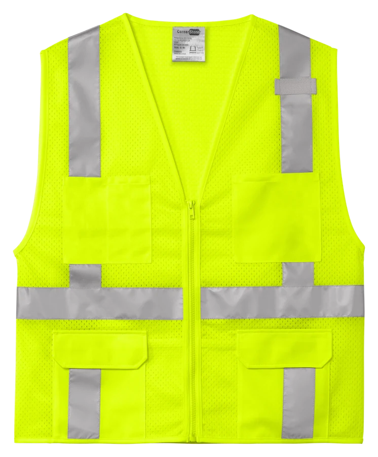Safety vest, safety yellow.