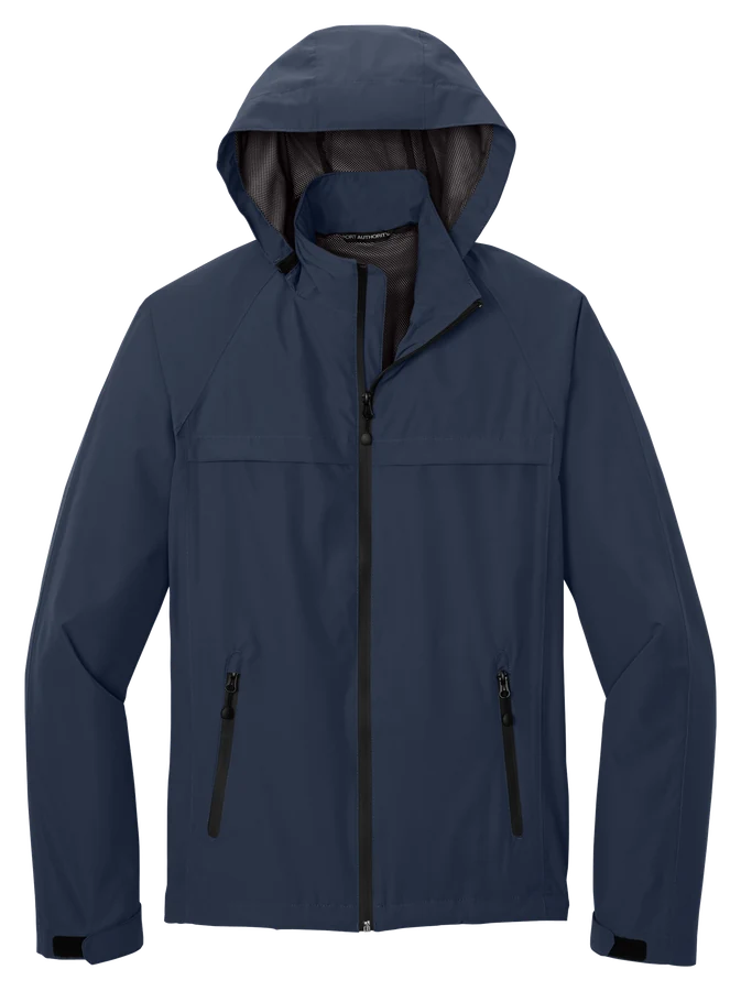 Waterproof rain jacket, navy.