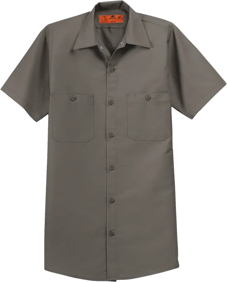 Short-sleeve work shirt, grey.