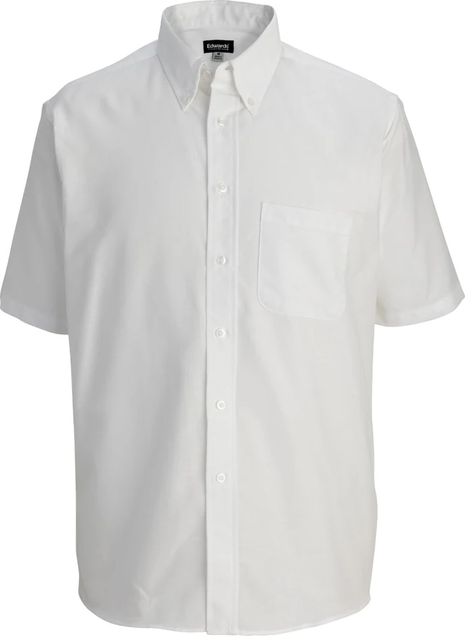 Short-sleeve Oxford, white.